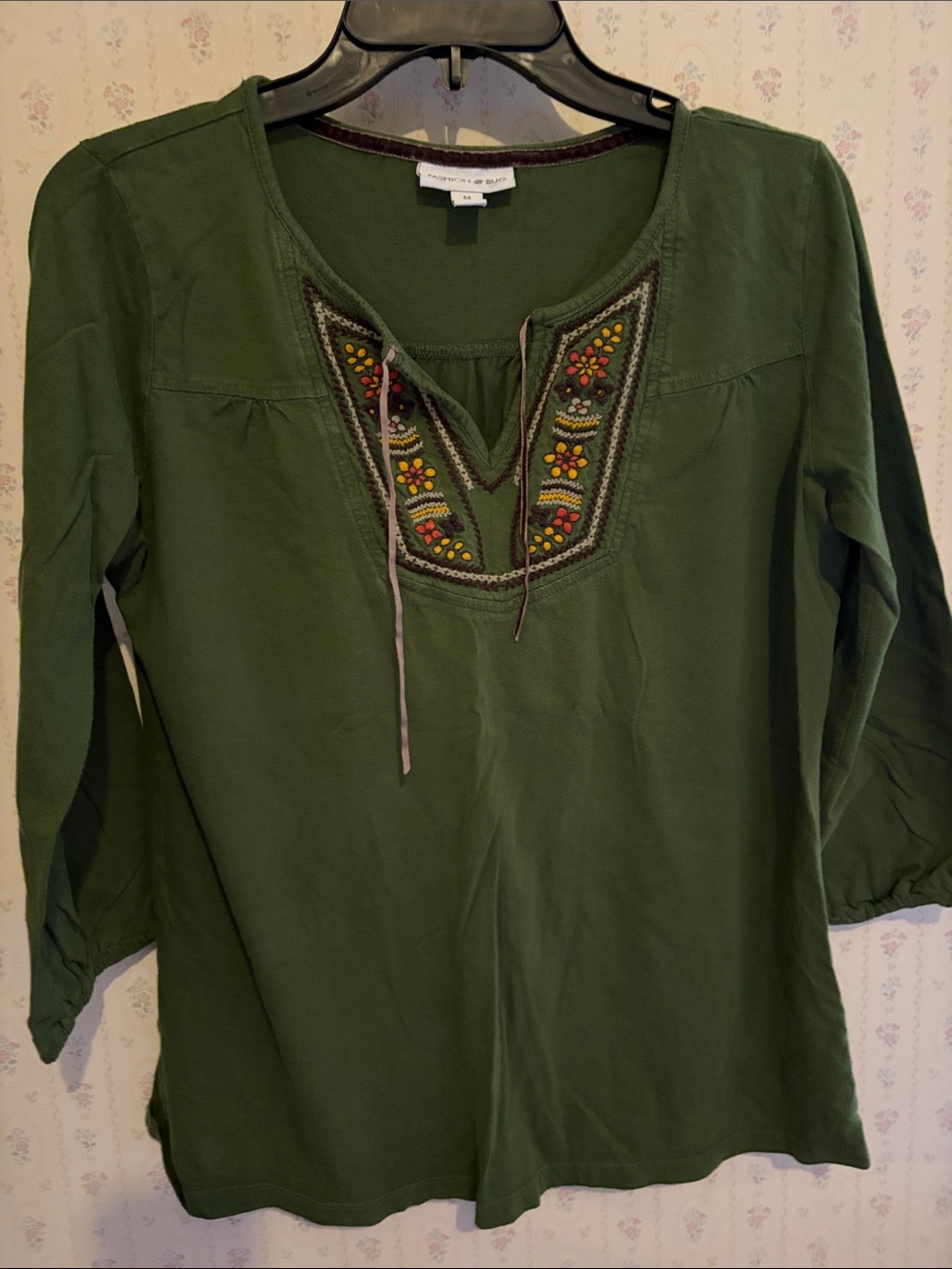 Fashion Bug embroidered top. 
Size M.